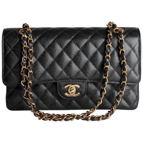 chanel classic flap bag caviar medium size